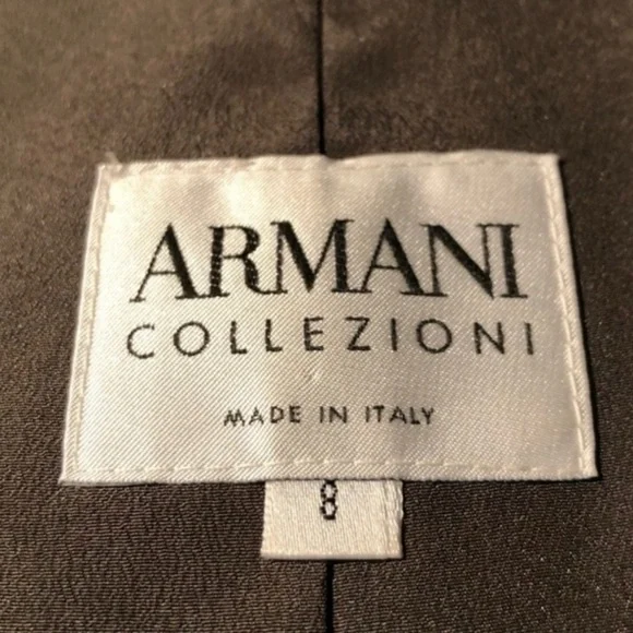 Armani Collezioni Brown basketweave Blazer. Made in Italy. Sz 8. - Picture 2 of 12